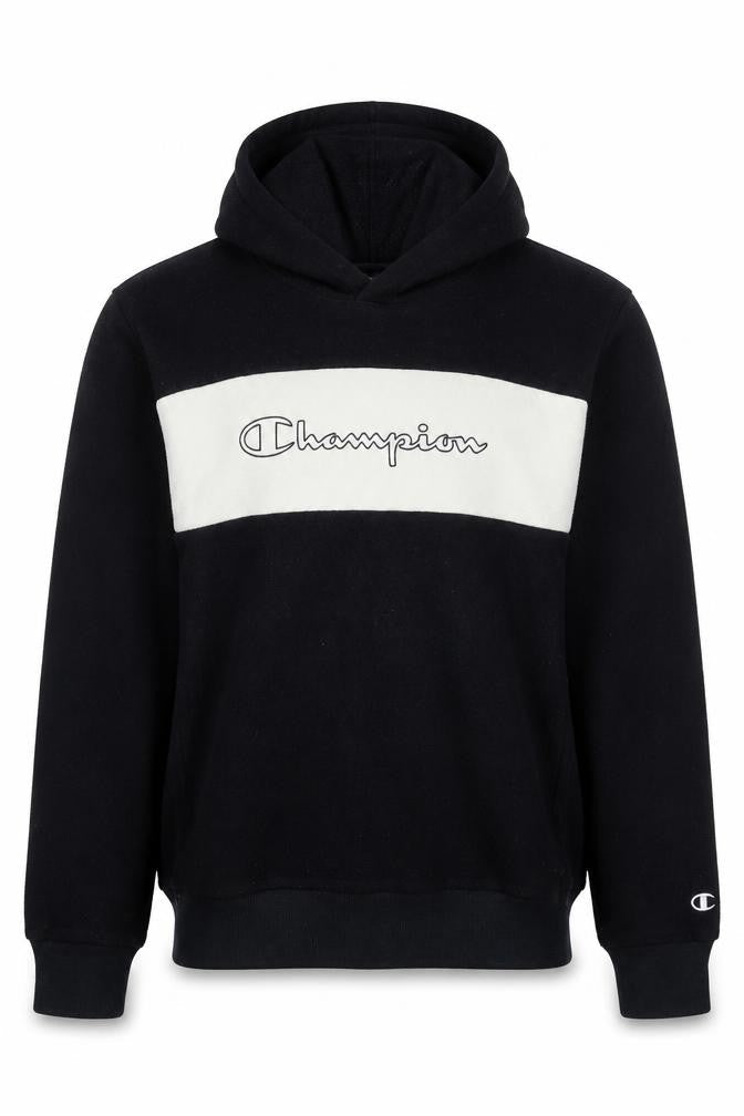 Champion Boys Black Pullover Hoodie - Large, Casual, Logo