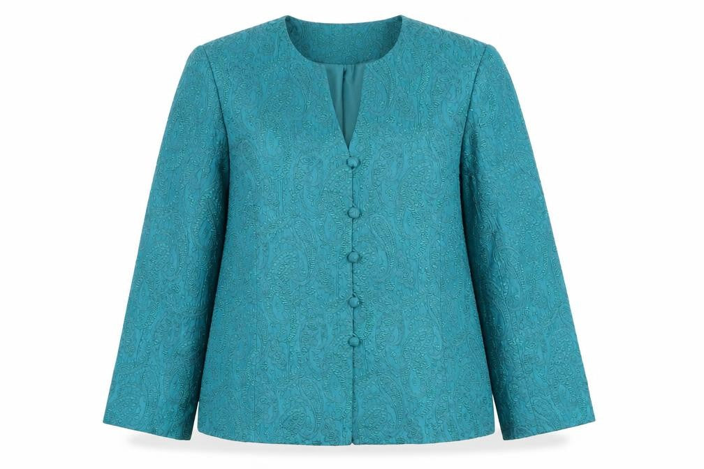 Eastex Women's Green Suit Jacket Size 10 Paisley