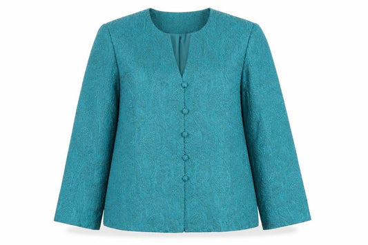 Eastex Women's Green Suit Jacket Size 10 Paisley
