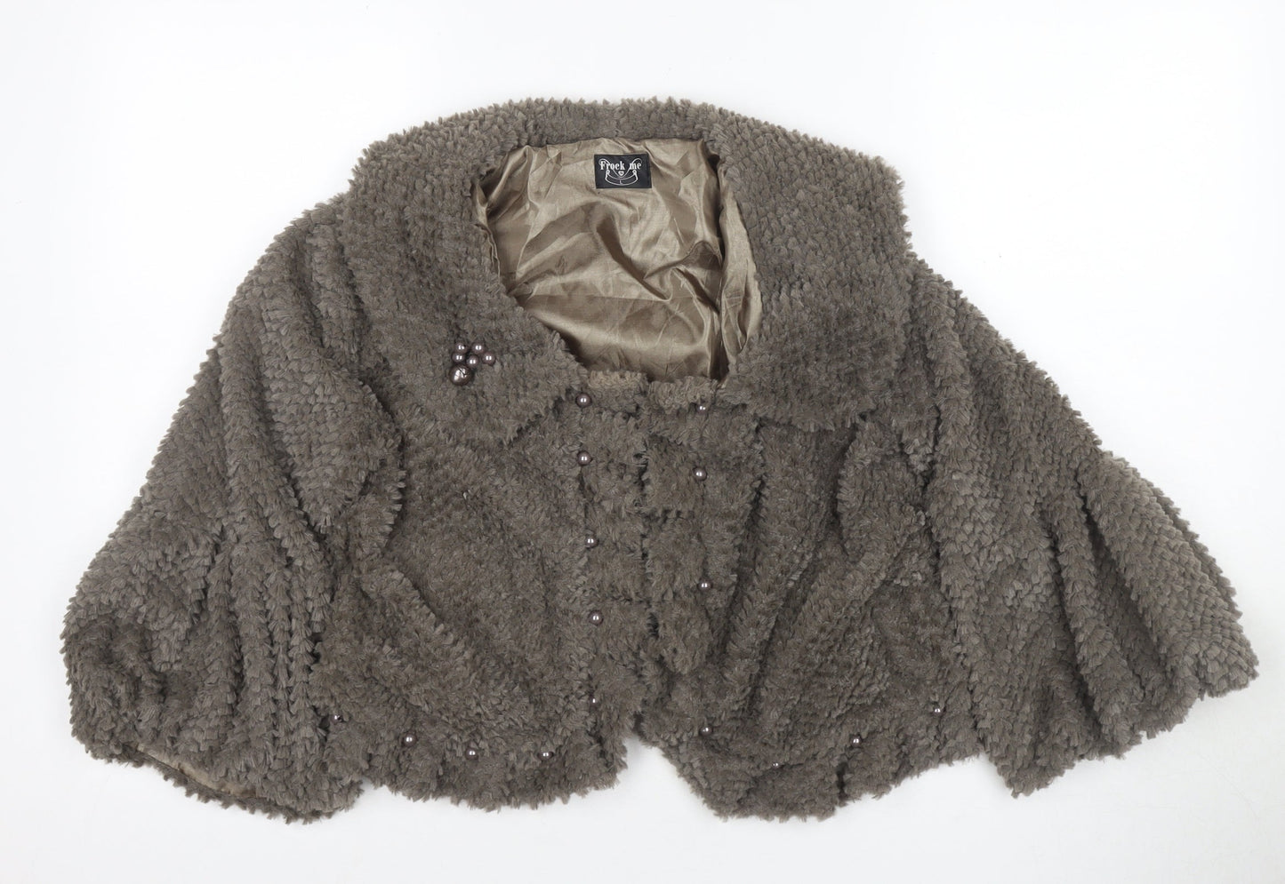 Frock Me Women's Grey Cropped Cape Jacket Size L