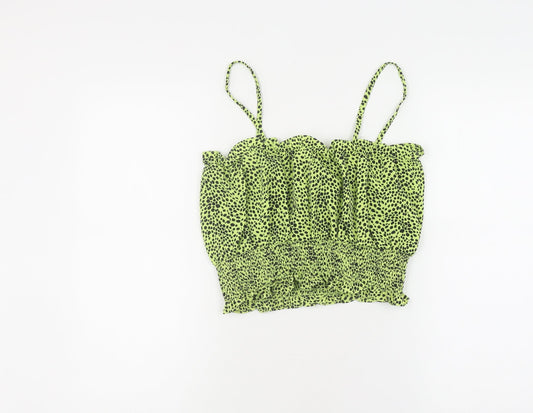 Topshop Women's Green Camisole Tank, Size 10