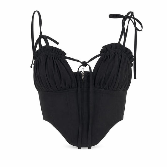 PrettyLittleThing Women's Black Camisole Zip Top Size 6