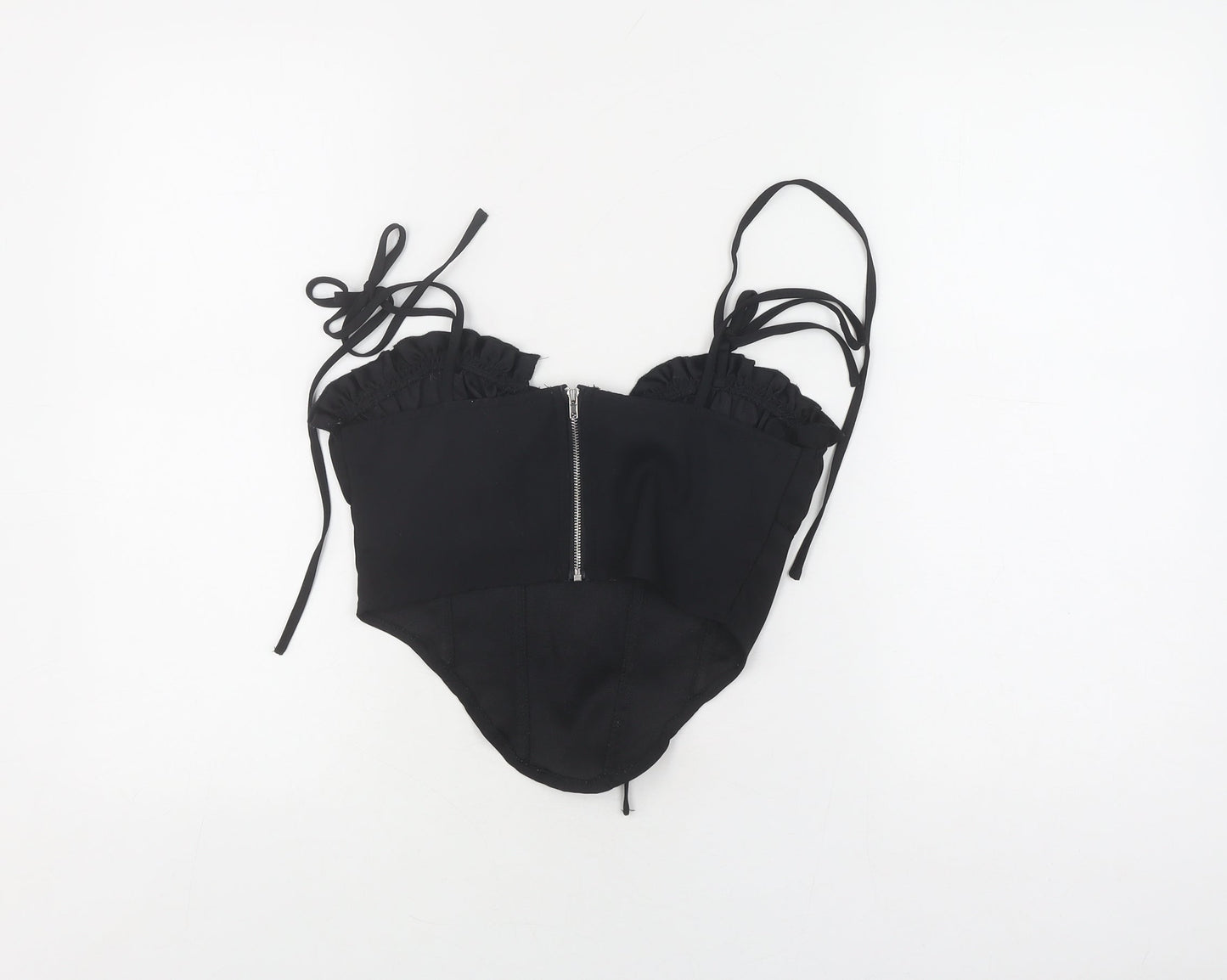 PrettyLittleThing Women's Black Camisole Zip Top Size 6