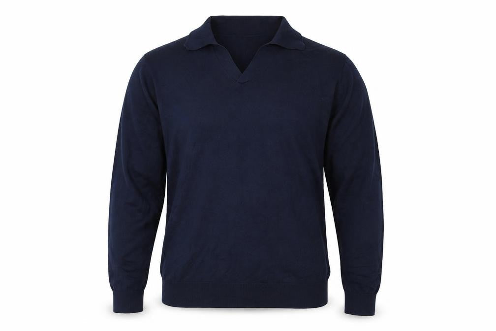 River Island Men's Blue Pullover Jumper L Collared