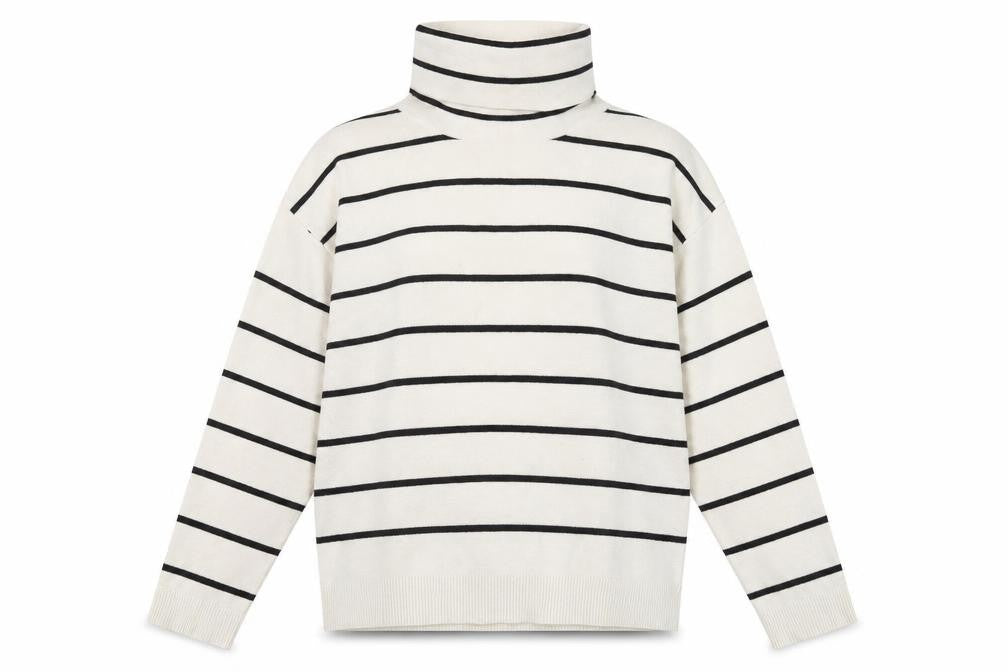 MNG Women's Ivory Roll Neck Pullover Jumper Size M