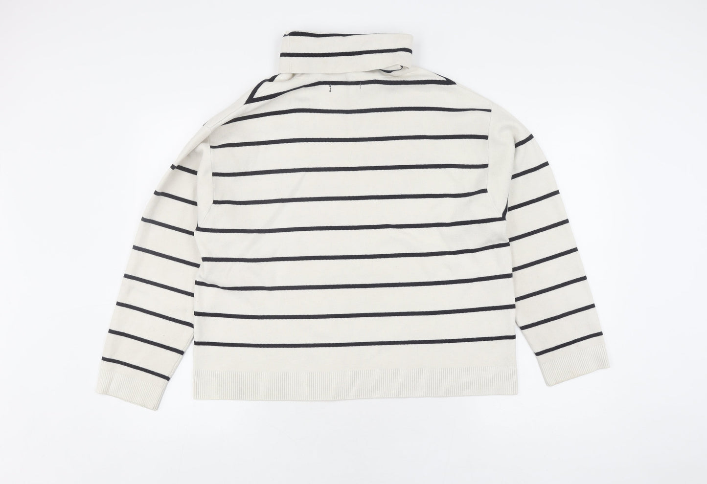 MNG Women's Ivory Roll Neck Pullover Jumper Size M