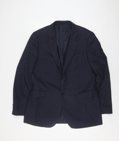 Additional front view of Jaeger Men's Blue Classic Blazer 42R Formal