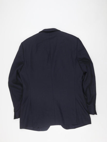 Back view of Jaeger Men's Blue Classic Blazer 42R Formal
