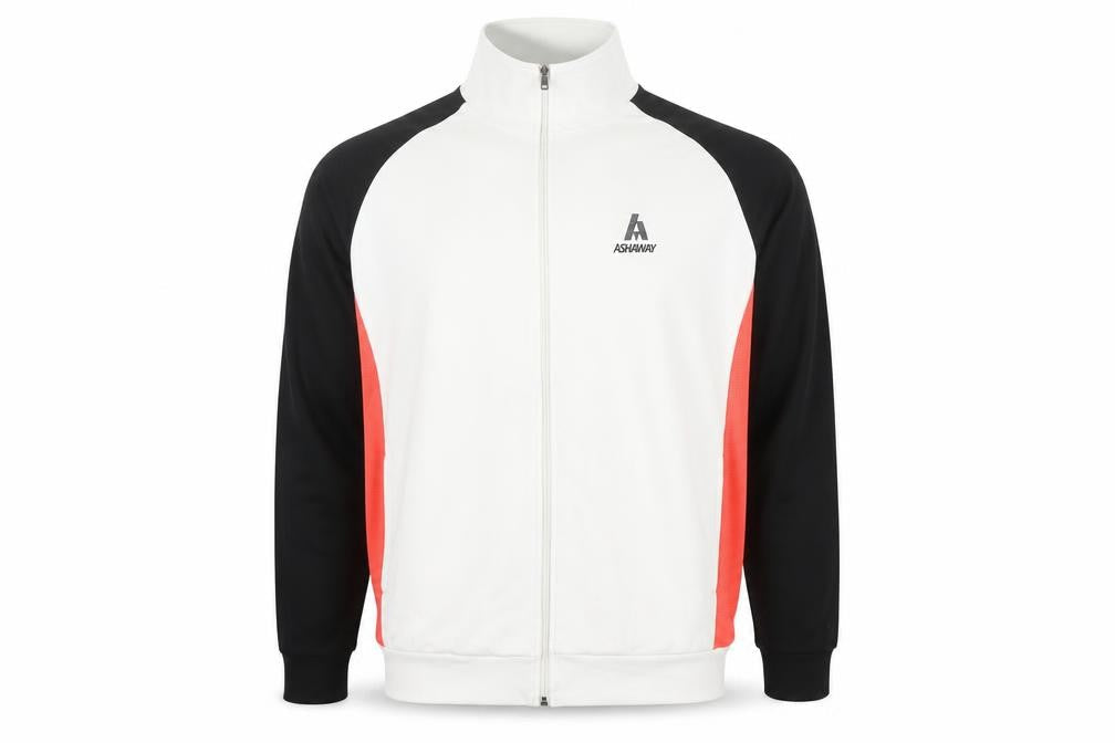 Ashaway Men's Track Jacket XL White Polyester Full Zip