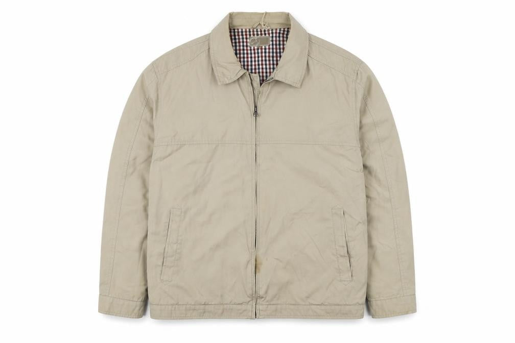 Wolsey Men's Beige XL Bomber Jacket Full Zip Casual