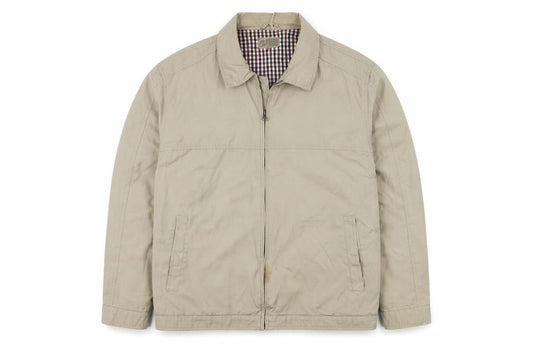 Wolsey Men's Beige XL Bomber Jacket Full Zip Casual