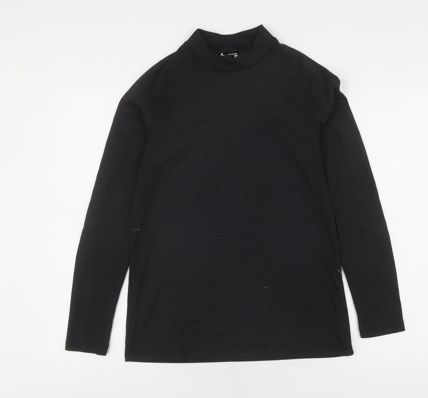 Decathlon Women Black Size 2 Casual Long Sleeve Top