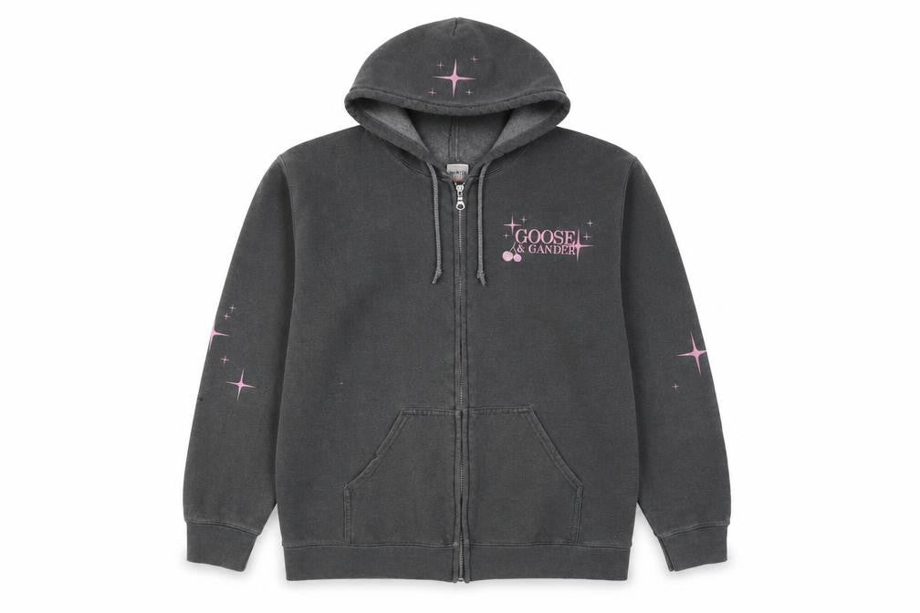 Good Goose Unisex Grey Basic Jacket M - Hooded, Zip