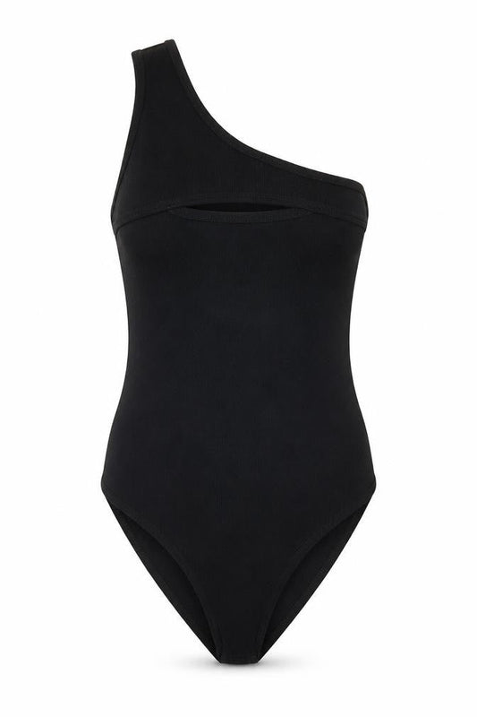 Zara Women's Black Bodysuit One Shoulder Size M Chic