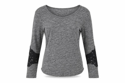 Zara Women's Grey Basic Long Sleeve T-Shirt Size 8