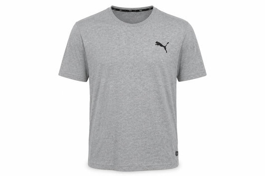 Puma Men's Grey Short Sleeve T-Shirt, S, Cotton Blend