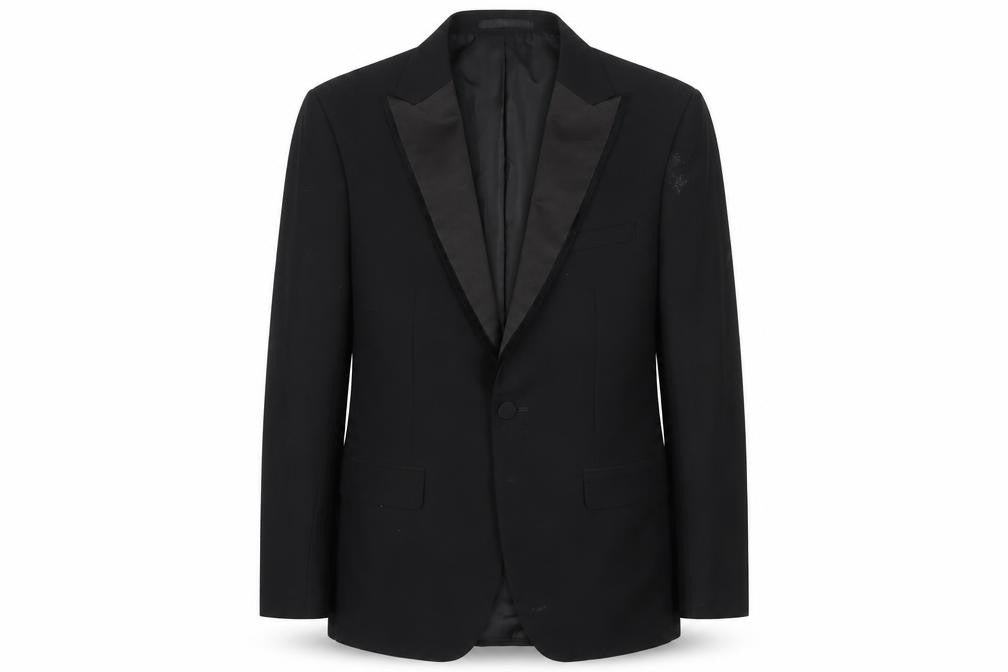 Moss London Men's Black Skinny Fit Tuxedo Jacket 38 Long