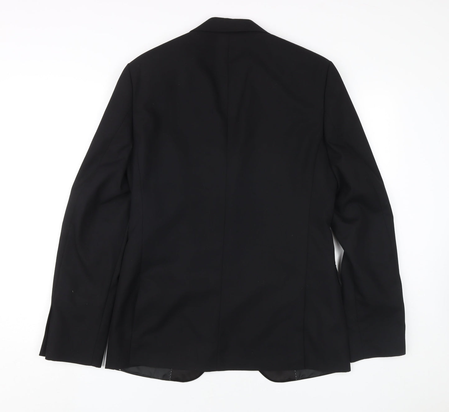 Moss London Men's Black Skinny Fit Tuxedo Jacket 38 Long
