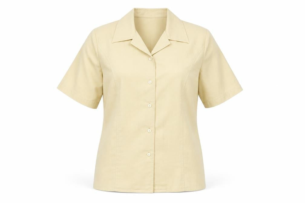 Viyella Women's Beige Button-Up Shirt Size 12