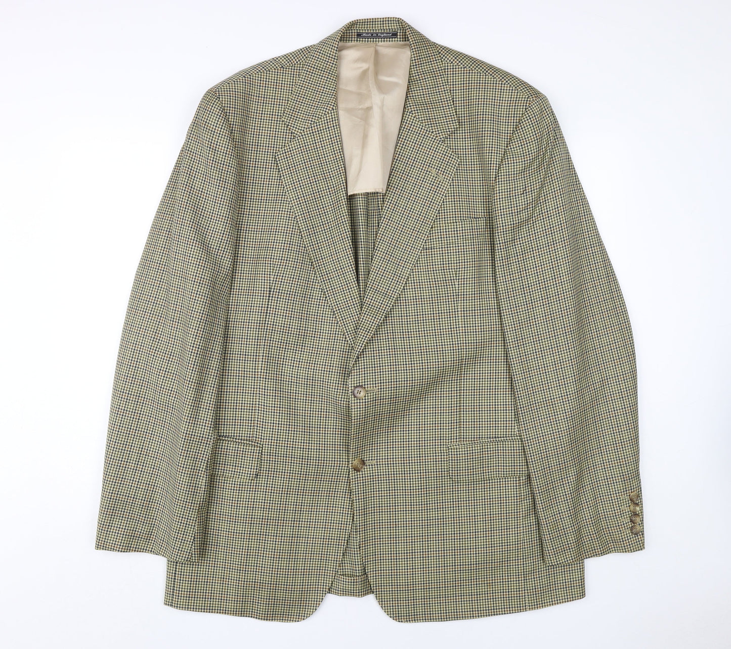 Austin Reed Men's Brown Check Wool Blazer 44 Long