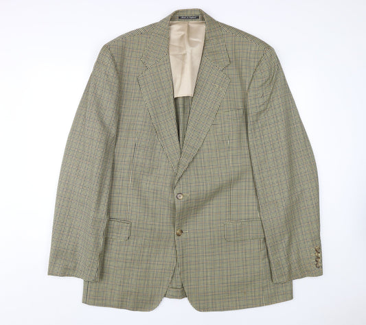Austin Reed Men's Brown Check Wool Blazer 44 Long