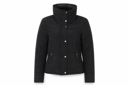 Front view of Jacqueline de Yong Women's Black Puffer Jacket S