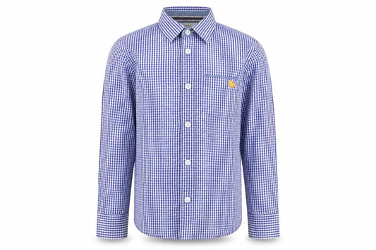 Jasper Conran Boys Blue Check Button-Up Shirt 7 Years