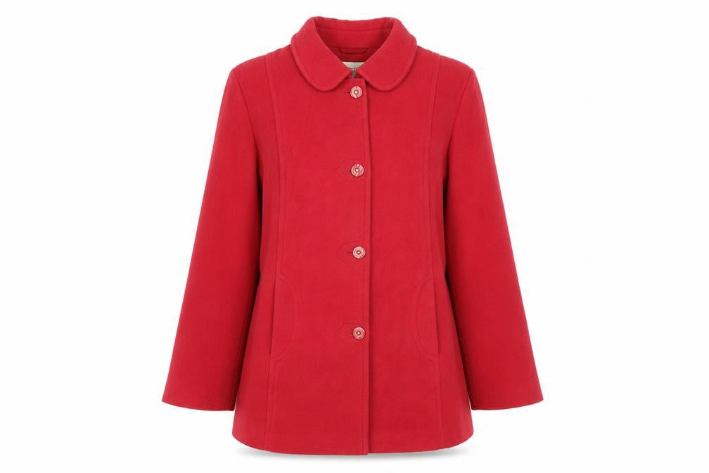 Eastex Women's Red Wool Overcoat Size 14