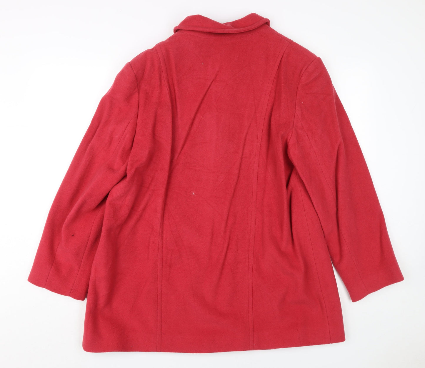 Eastex Women's Red Wool Overcoat Size 14
