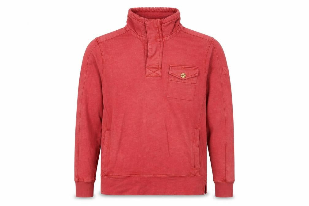 Fat Face Men's Red Henley Sweatshirt Size XS