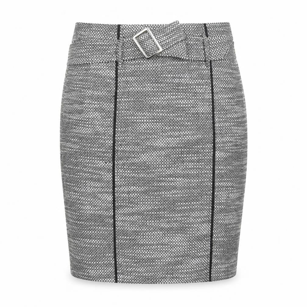 Satsuma London Women's Black Pencil Skirt, Size 16, Buckle Accent