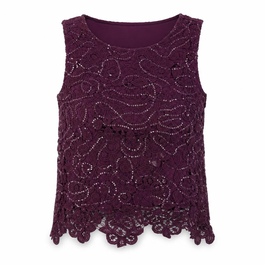 Dorothy Perkins Women's Purple Sequin Tank Size 12
