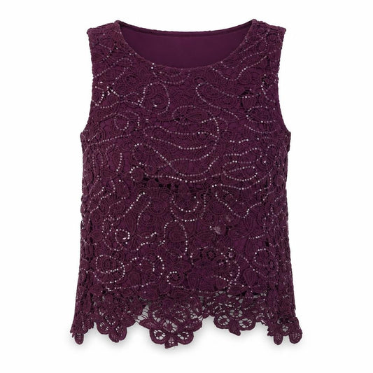 Dorothy Perkins Women's Purple Sequin Tank Size 12