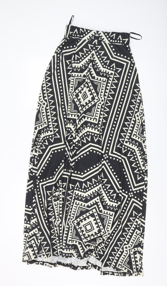 ON LINE Women's Black Aztec A-Line Skirt S