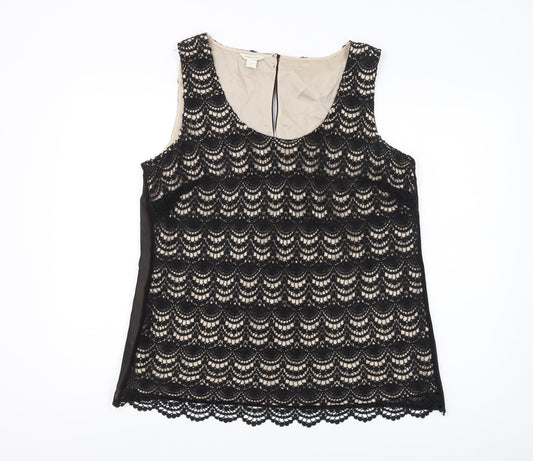 Monsoon Women's Black Lace Tank Camisole Size 18