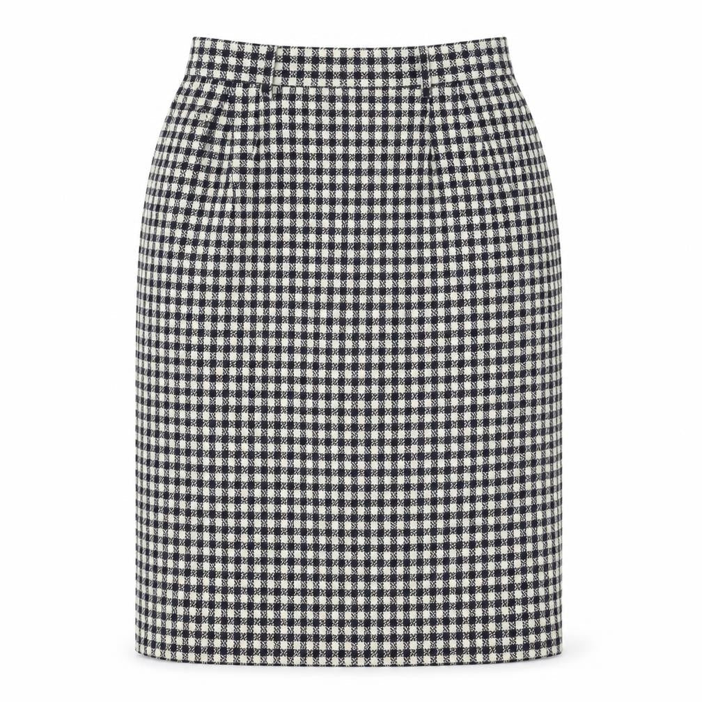 Viyella Women's Check Wool Pencil Skirt Size 14