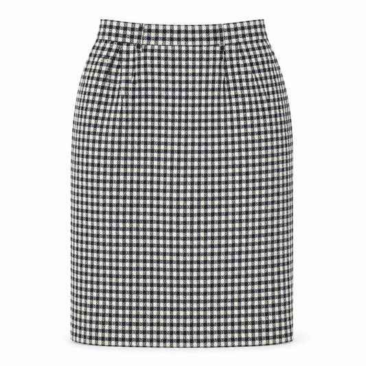 Viyella Women's Check Wool Pencil Skirt Size 14