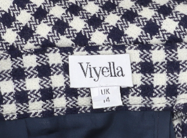 Viyella Women's Check Wool Pencil Skirt Size 14