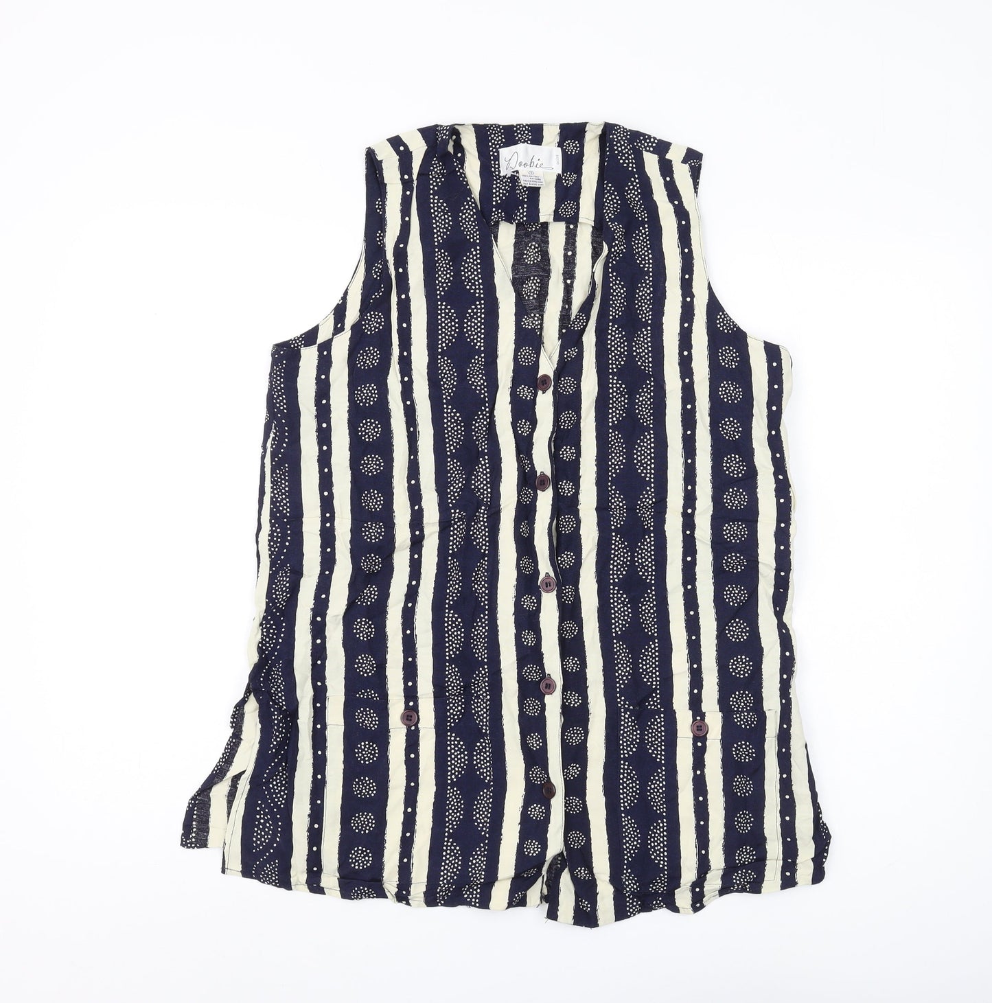 Doobie Women's Multicoloured Striped Blouse, Size M