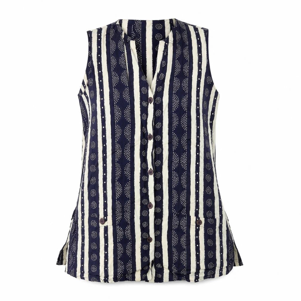 Doobie Women's Multicoloured Striped Blouse, Size M