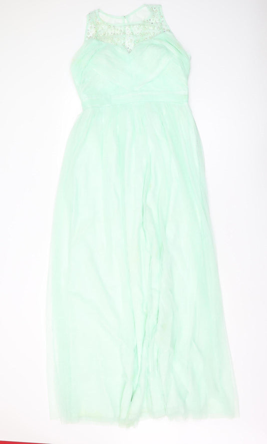 Little Mistress Women's Green Maxi Dress Size 12