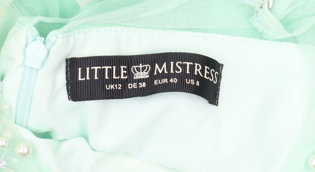 Little Mistress Women's Green Maxi Dress Size 12