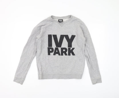 Additional front view of IVY PARK Women's Grey Pullover Sweatshirt S