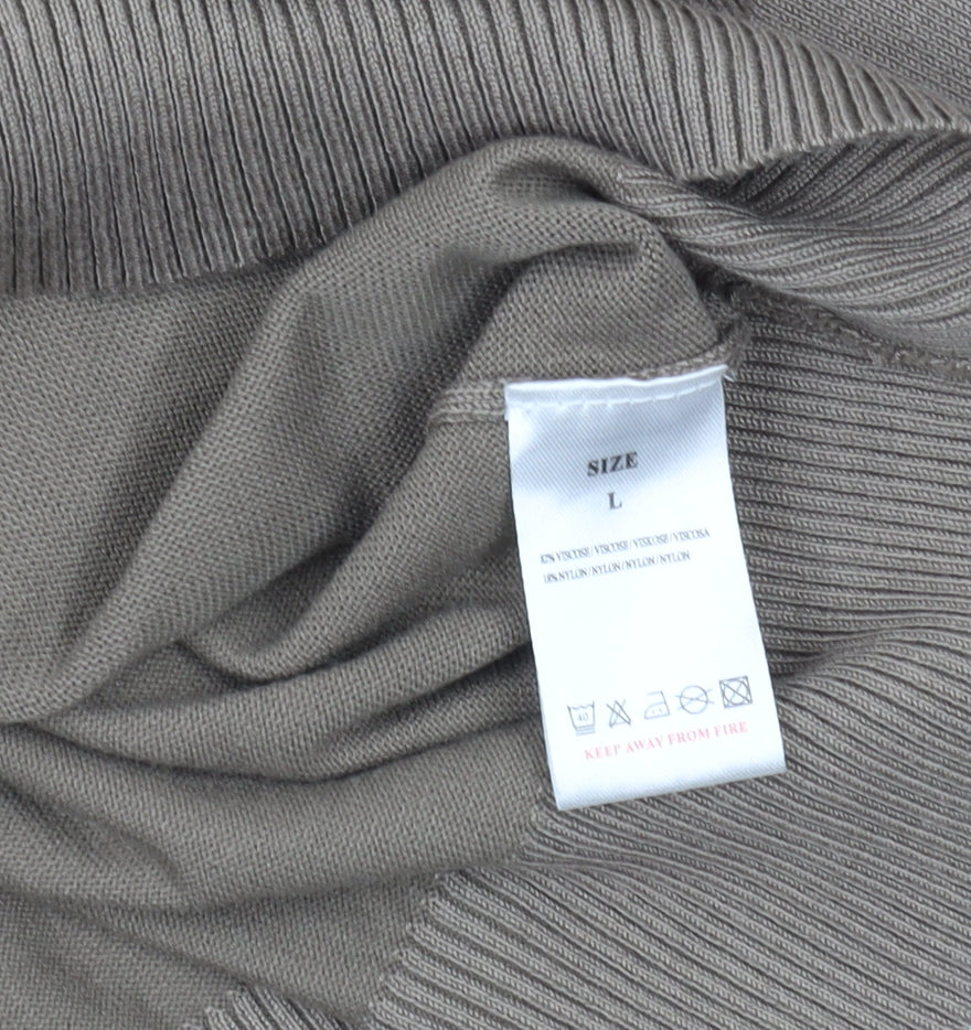 Blue Vanilla Women's Brown Asymmetrical Pullover Jumper