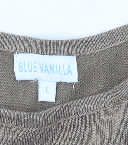 Blue Vanilla Women's Brown Asymmetrical Pullover Jumper