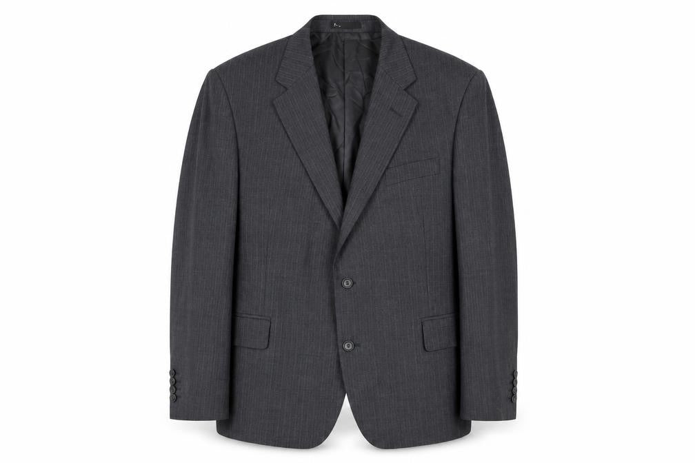 BHS Men's Grey Wool Blend Suit Jacket 48 Inch