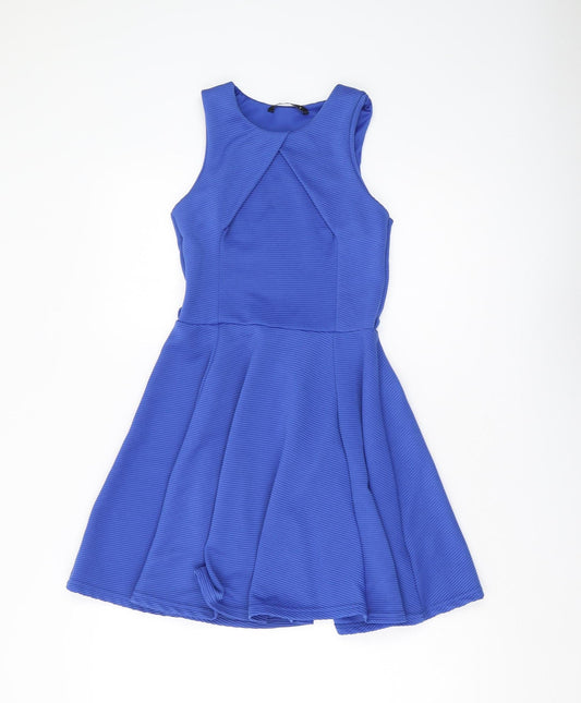 Miso Women's Blue Fit & Flare Dress Size 8