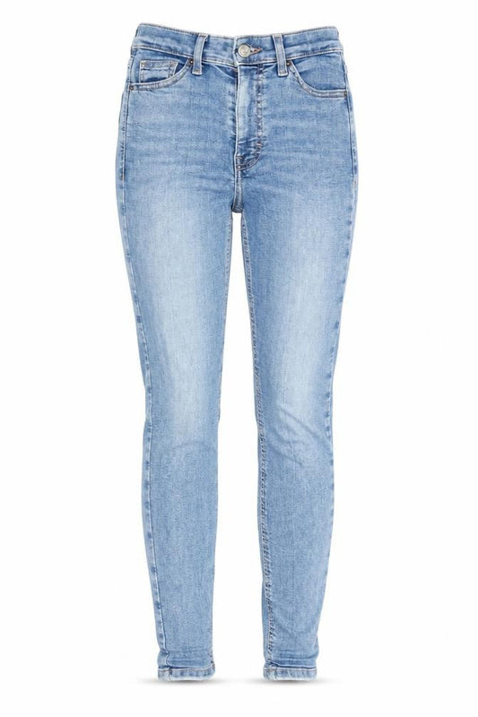 Topshop Women’s Blue Skinny Jeans, Size 8, Mid-Rise