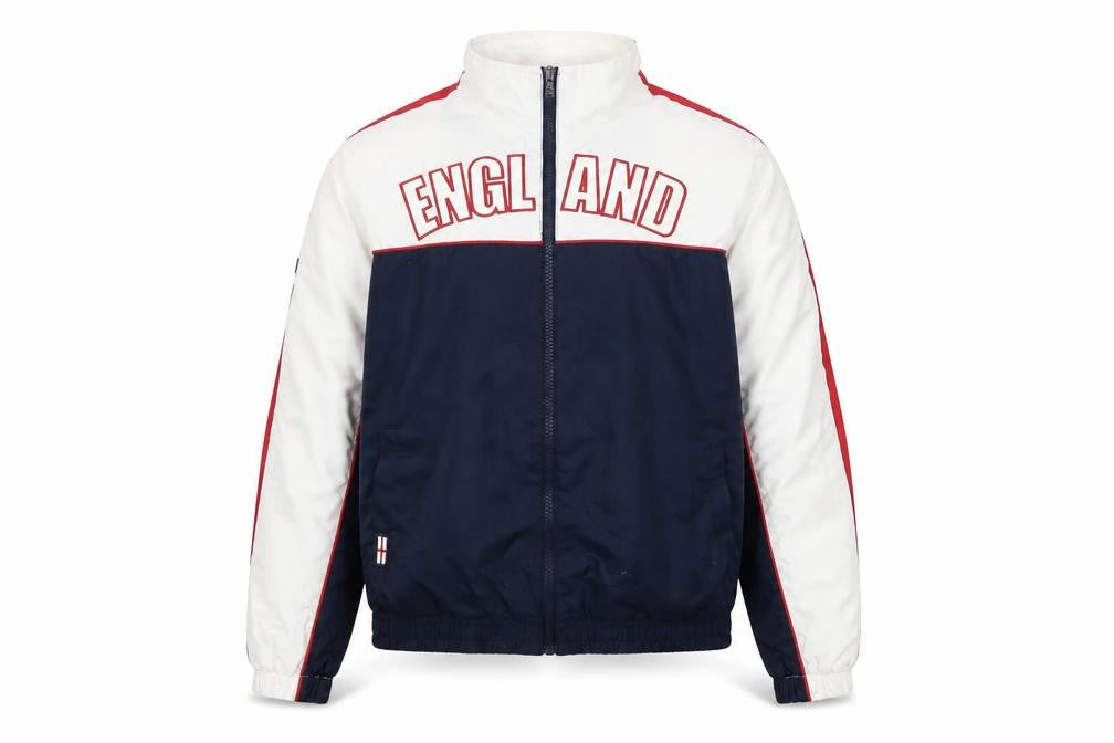Front view of Protonic boys’ blue white england track jacket 11-12 years