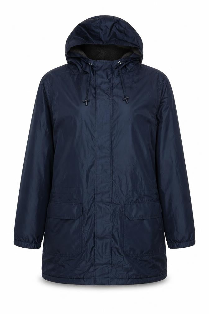 Cotton Traders Women's Blue Hooded Parka Jacket M